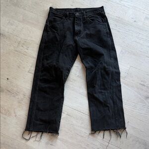 Black Straight-Leg Jeans